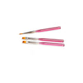 3-Piece Acrylic Handle Watercolor Brush Set - Pink - COI0004 product image