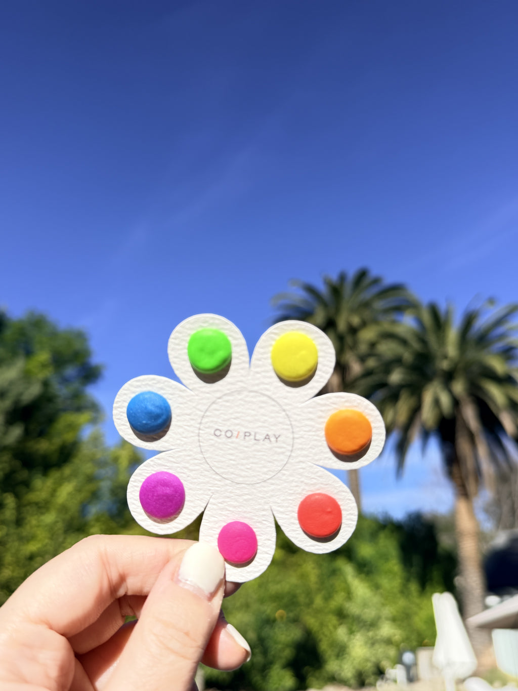 COI0006 Glow-in-the-Dark Seven-Color Bloom Dot Palette lifestyle photo