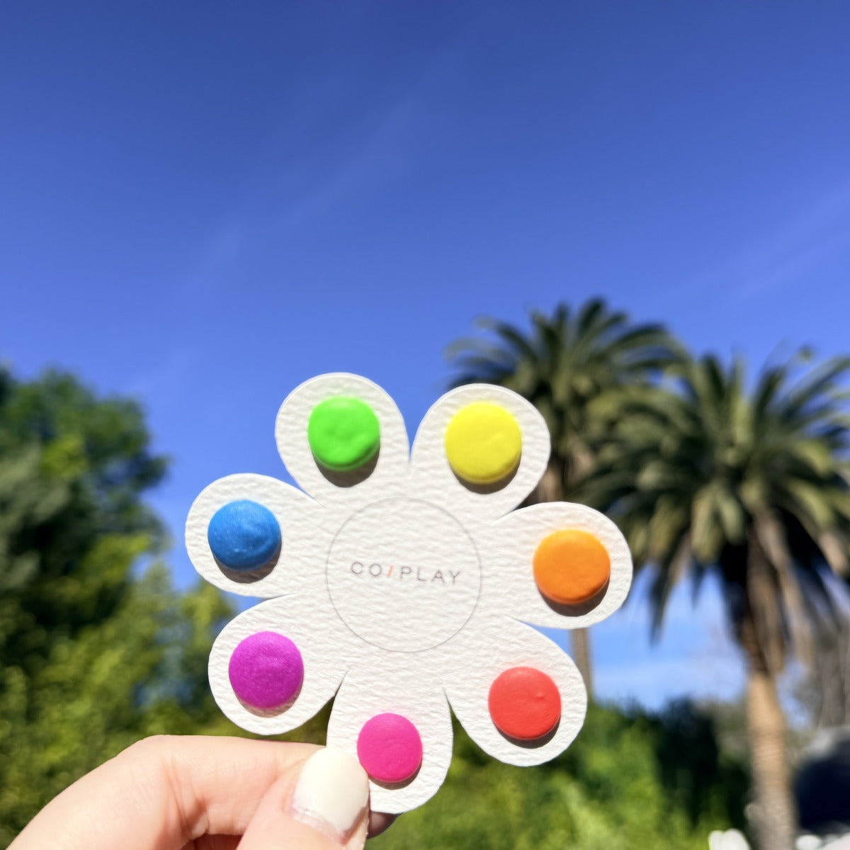 Hand-Made Seven-Color Bloom Dot Palette — Glow-in-the-Dark Edition - COI0006 product image