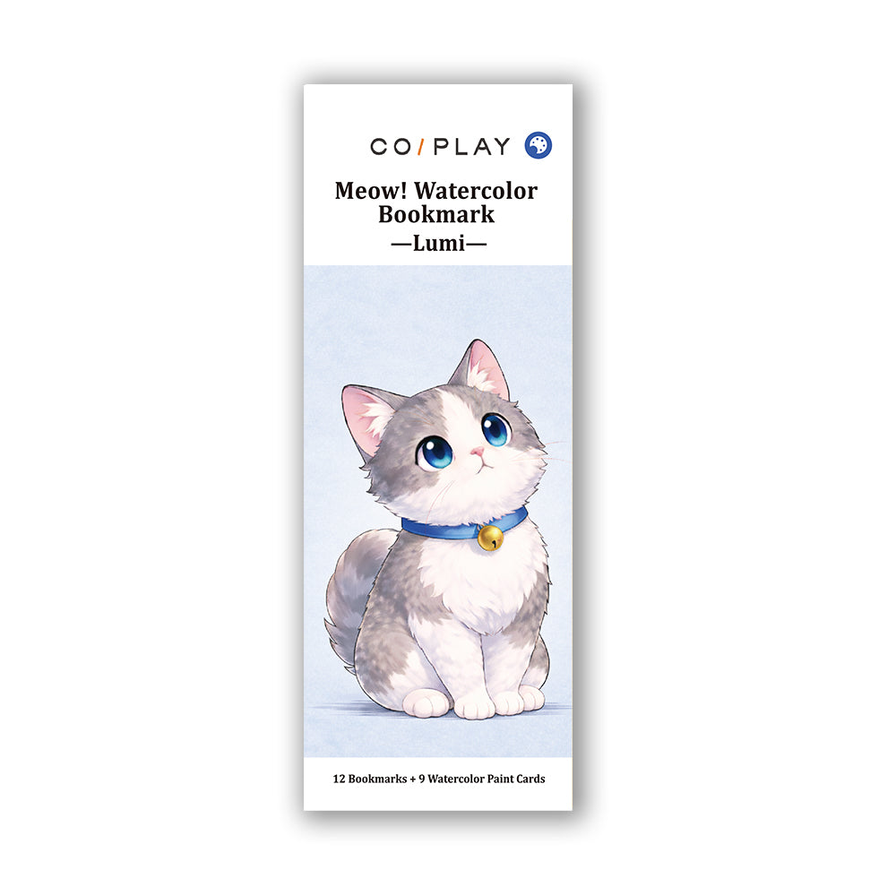 Meow! Watercolor Bookmark Coloring Book - Lumi - COI0033 product image