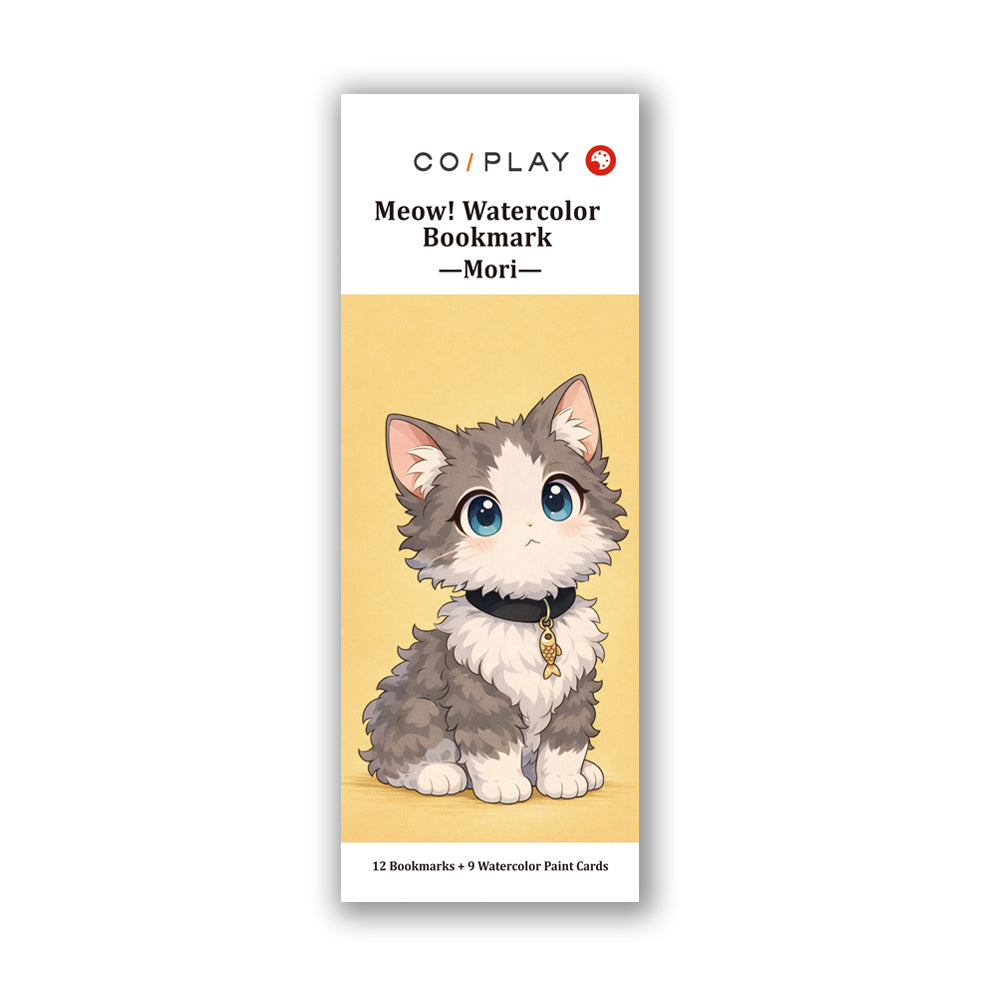 Meow! Watercolor Bookmark Coloring Book - Mori - COI0034 product image