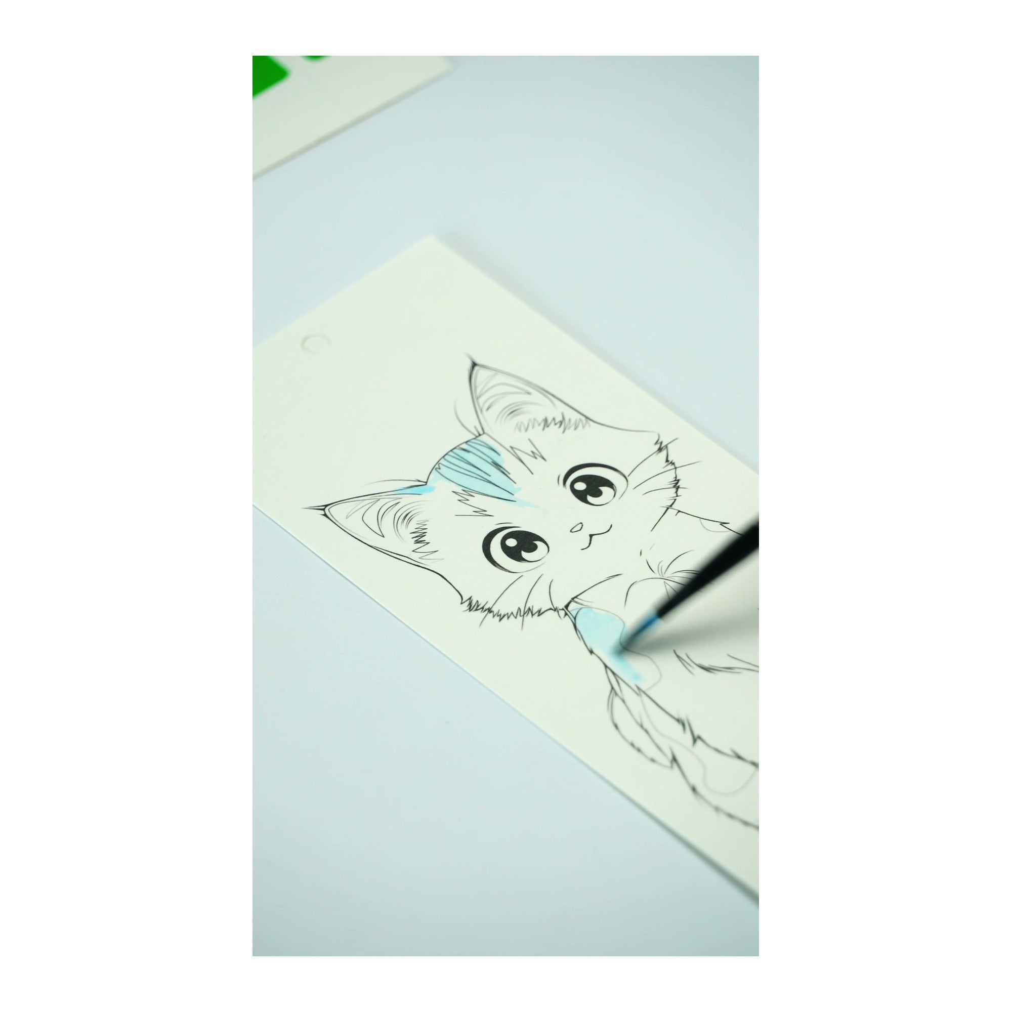 COI0035 Sandwich watercolor bookmark painting start with watercolor bookmark