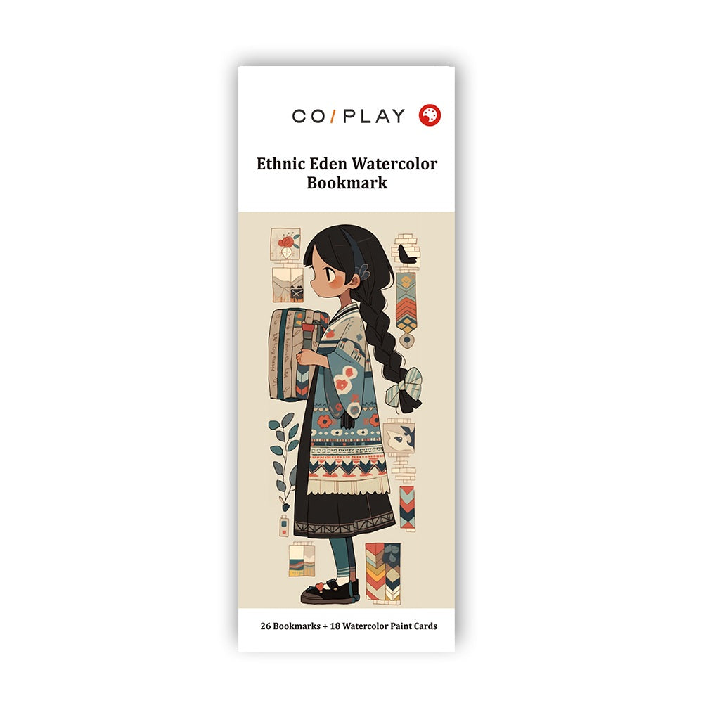 Ethnic Eden Watercolor Bookmark Coloring Book - COI0037 product image