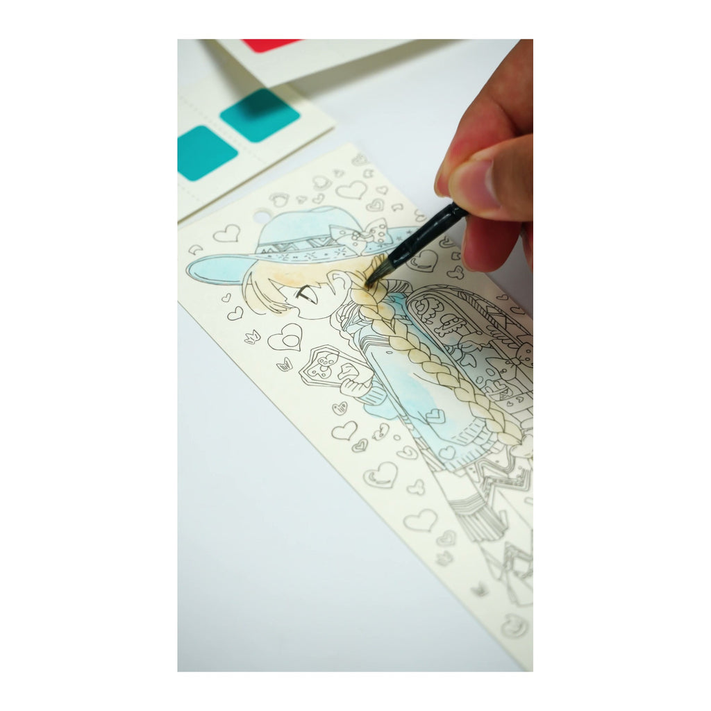 COI0037 Ethnic Eden watercolor bookmark painting start with paper paint card