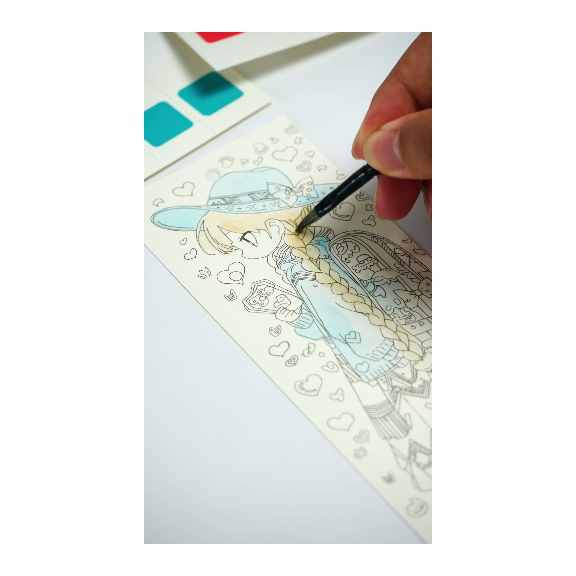 COI0037 Ethnic Eden watercolor bookmark painting start with paper paint card