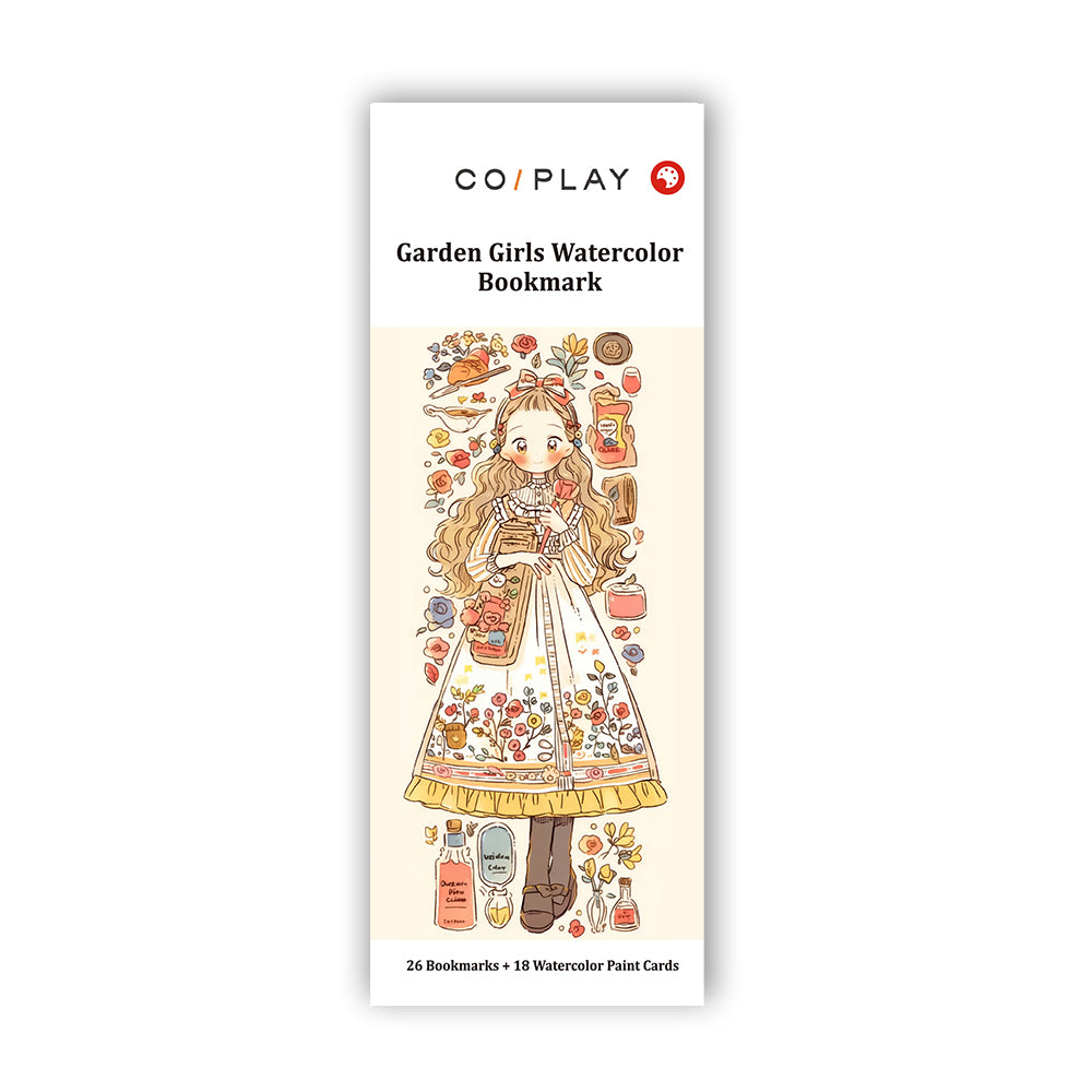 Garden Girls Watercolor Bookmark Coloring Book - COI0038 product image