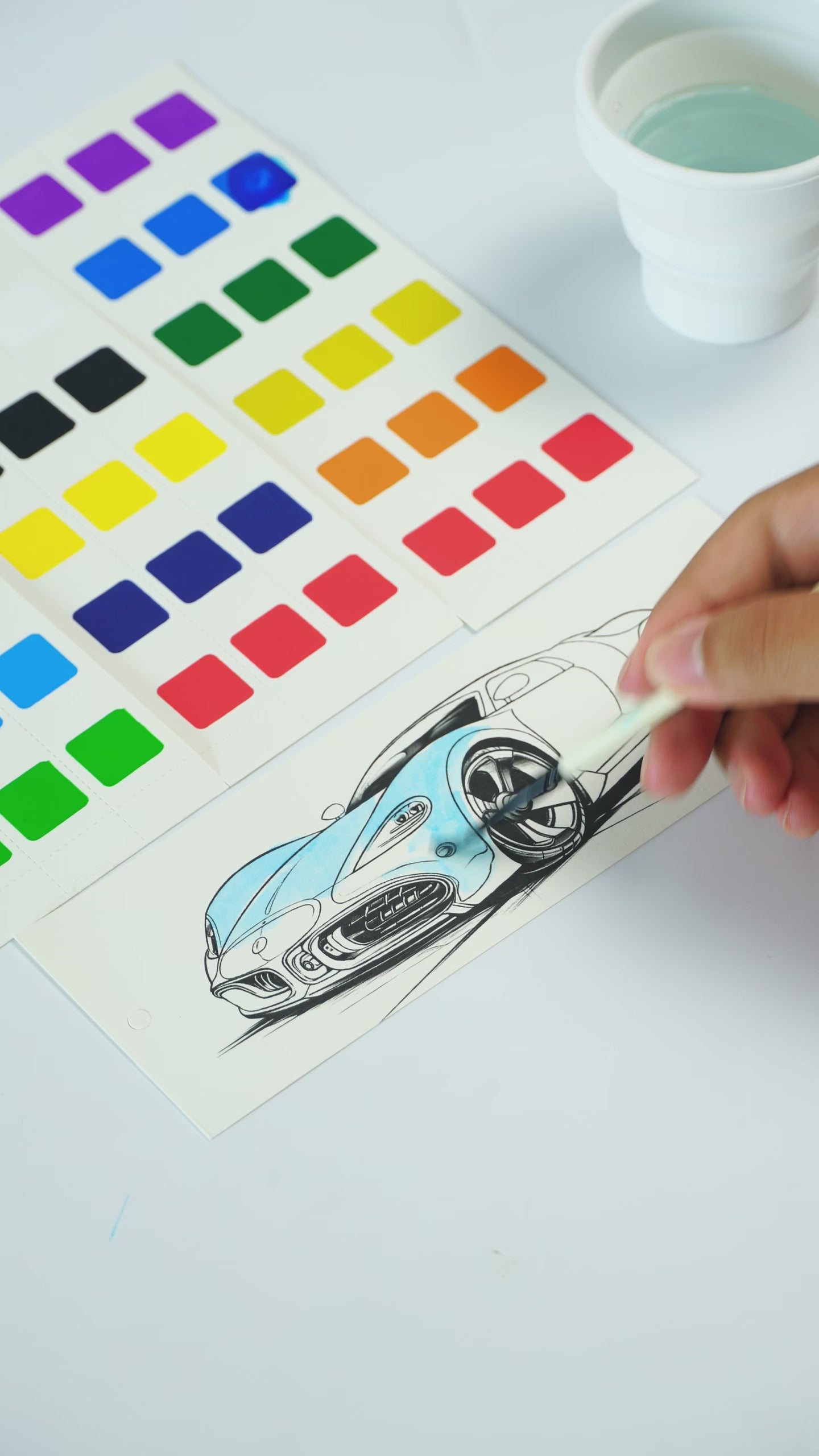 COI Play Sedan Fantasy Watercolor Bookmark Coloring Book video